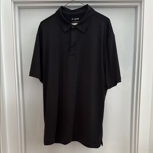 Black Performance Polo Shirt with tailored look